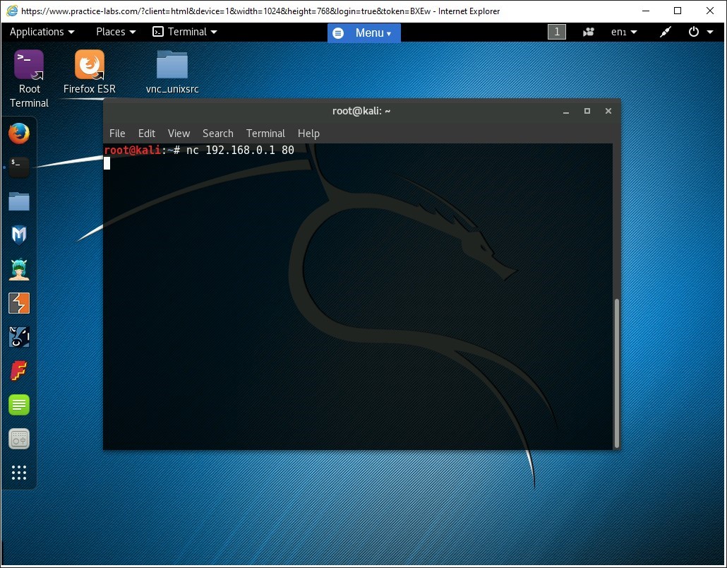 Figure 1.8 Screenshot of PLABKALI01