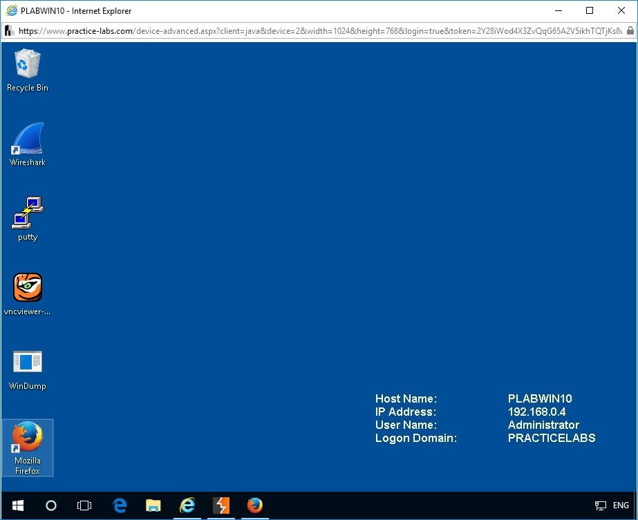 Figure 1.14 Screenshot of the desktop on device PLABWIN10