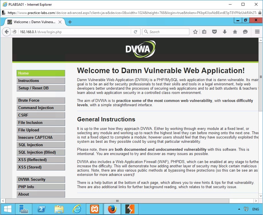 Figure 1.29 Screenshot of Mozilla Firefox window on PLABSA01 device