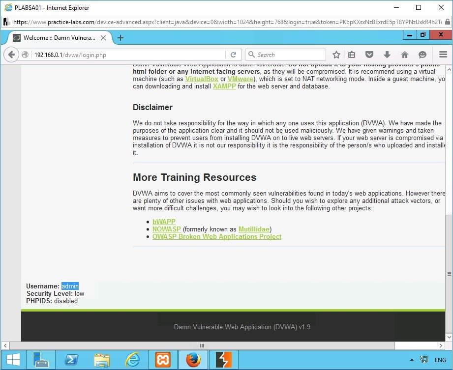 Figure 1.30 Screenshot of Mozilla Firefox window on PLABSA01 device