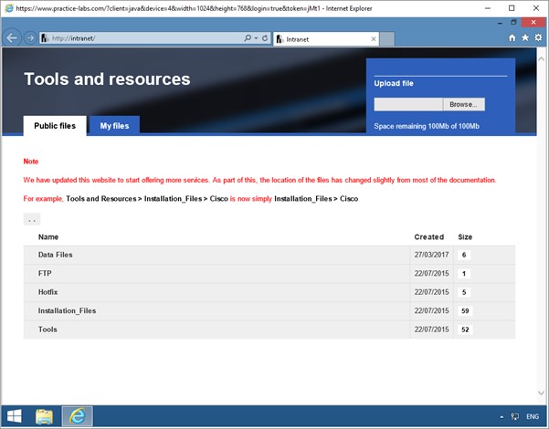 Figure 1.1 Screenshot of PLABWIN801