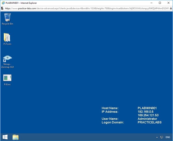 Figure 1.17 Screenshot of PLABWIN801 desktop