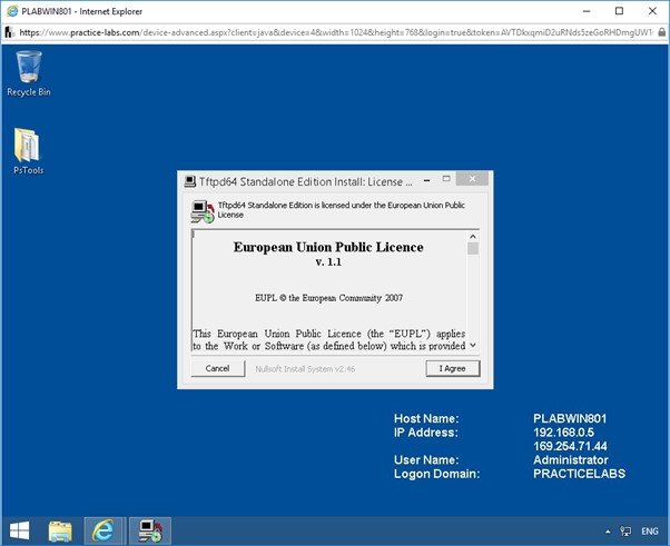 Figure 1.4 Screenshot of Tftpd64 Standalone Edition Install window