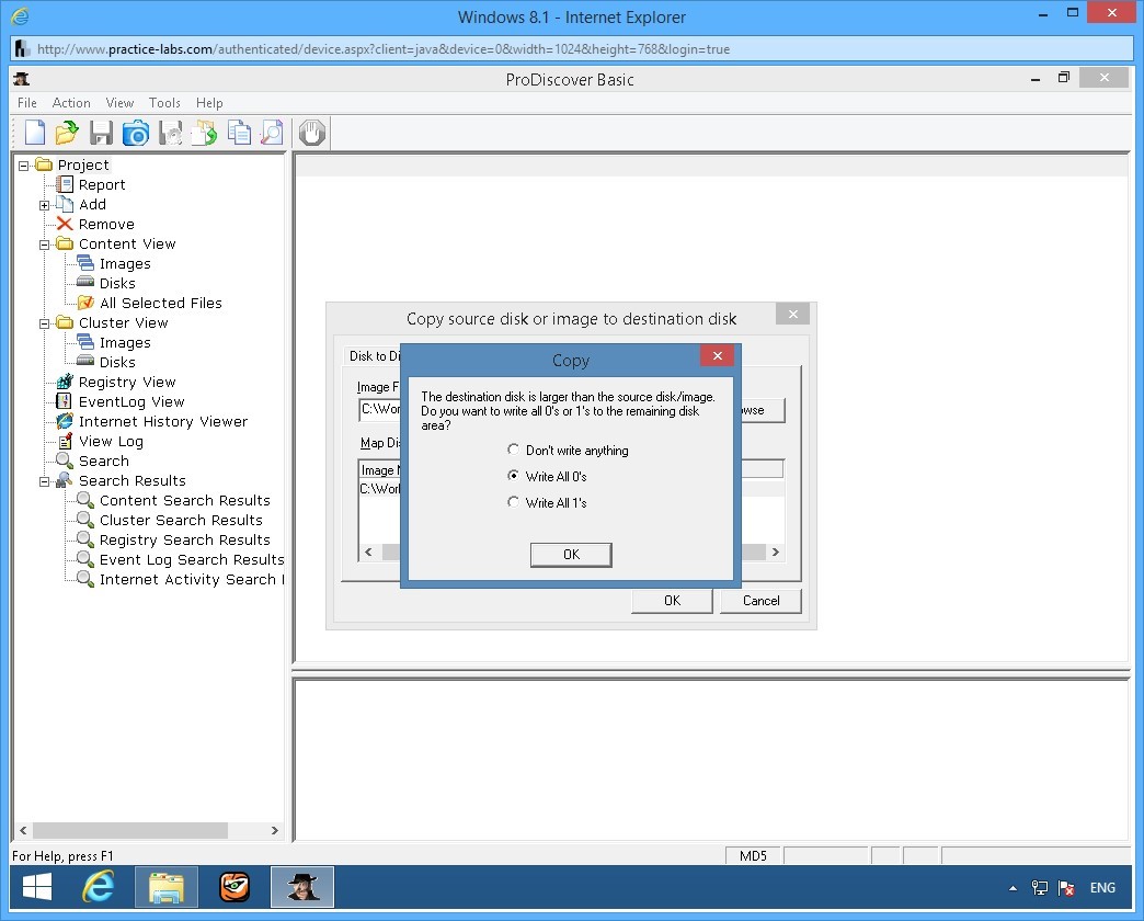 Ảnh chụp màn hình Practice Labs.
