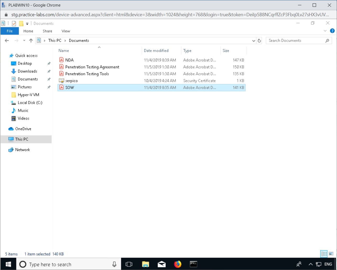 Figure 4.6 Screenshot of PLABWIN10
