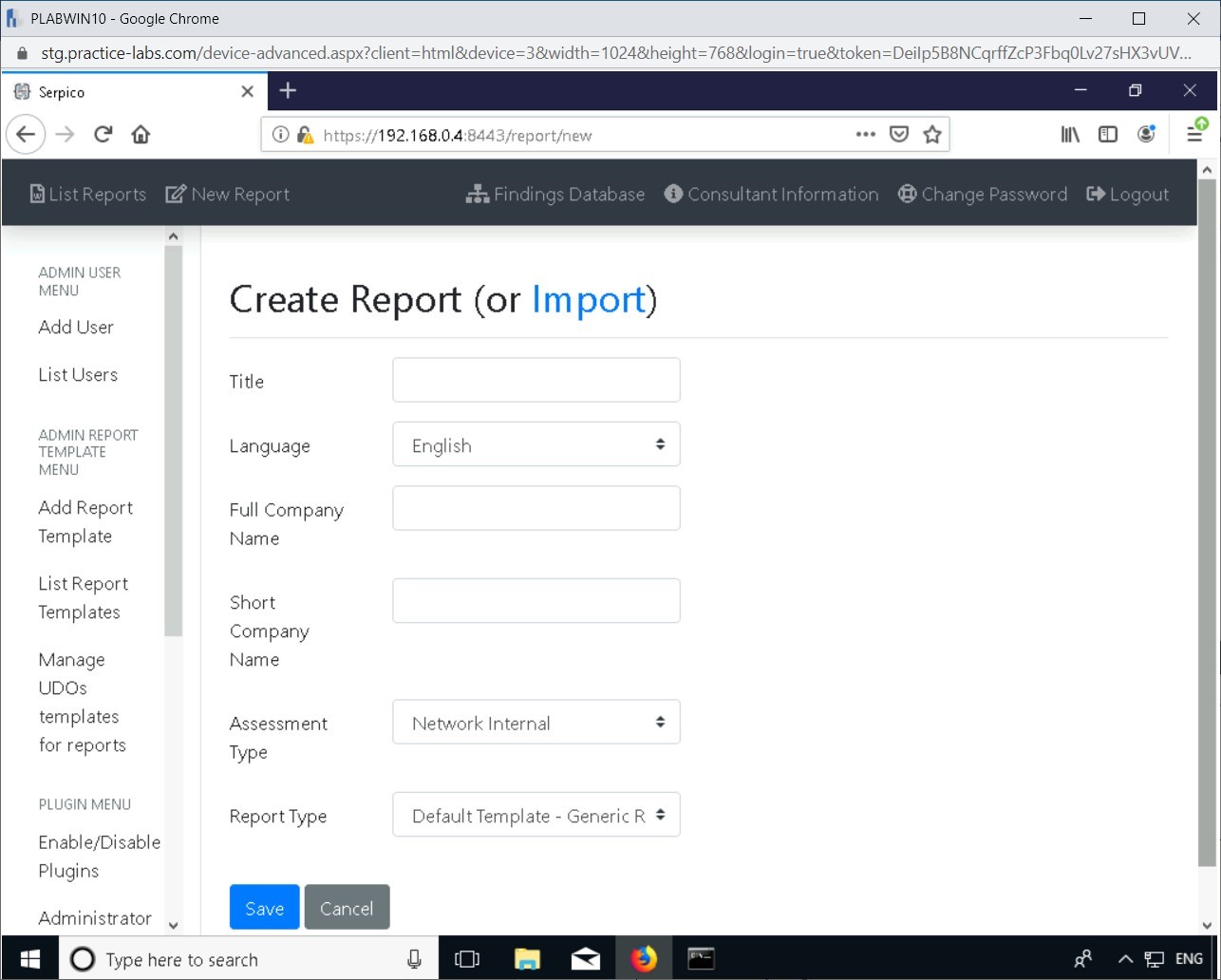 Figure 9.3 Screenshot of PLABWIN10