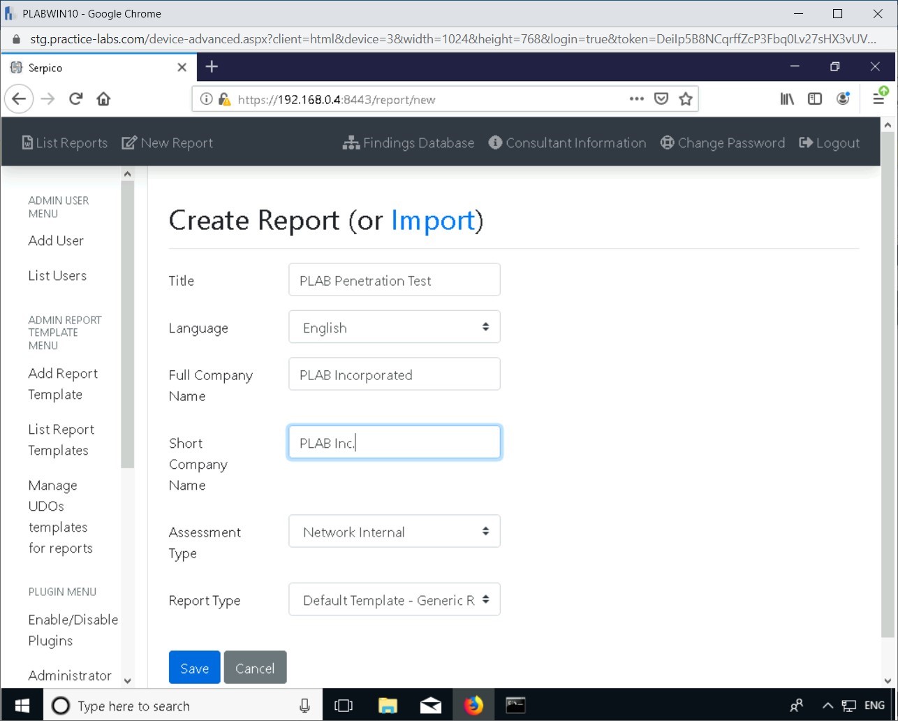 Figure 9.4 Screenshot of PLABWIN10