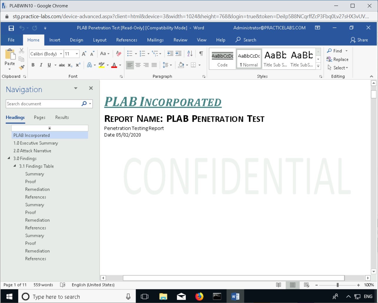 Figure 9.11 Screenshot of PLABWIN10