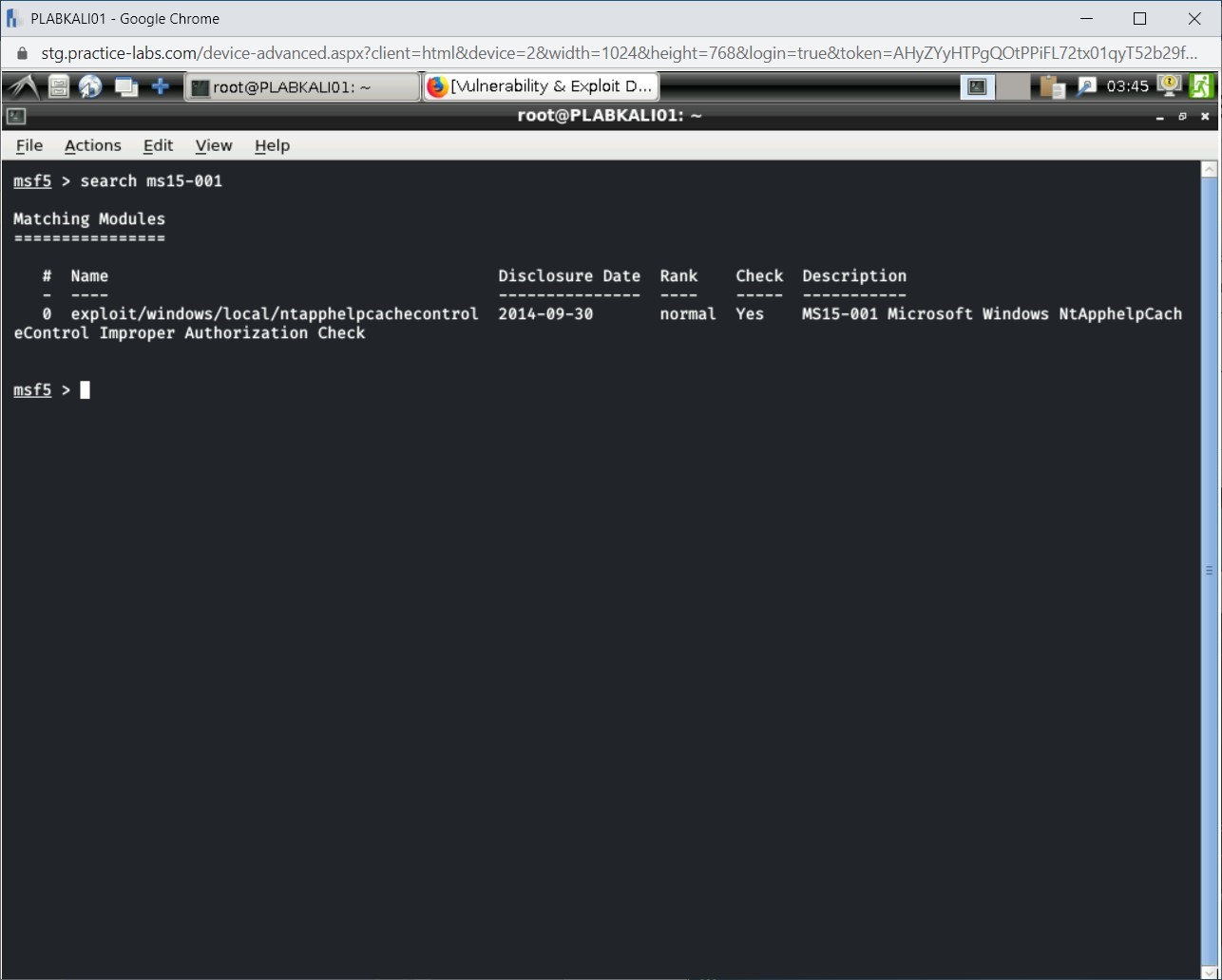 Figure 2.1 Screenshot of PLABKALI01