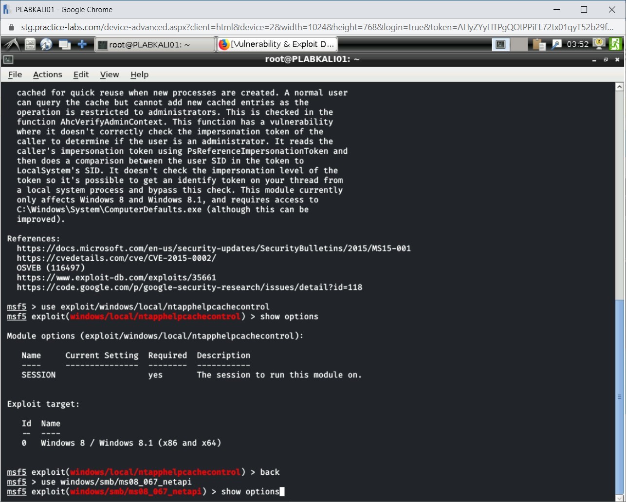 Figure 2.11 Screenshot of PLABKALI01