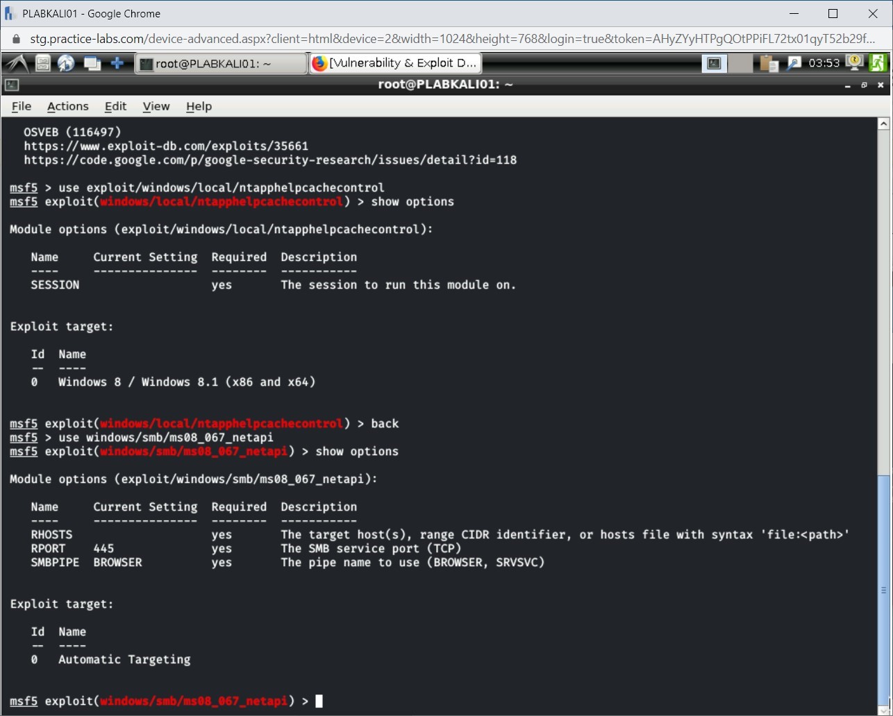 Figure 2.12 Screenshot of PLABKALI01