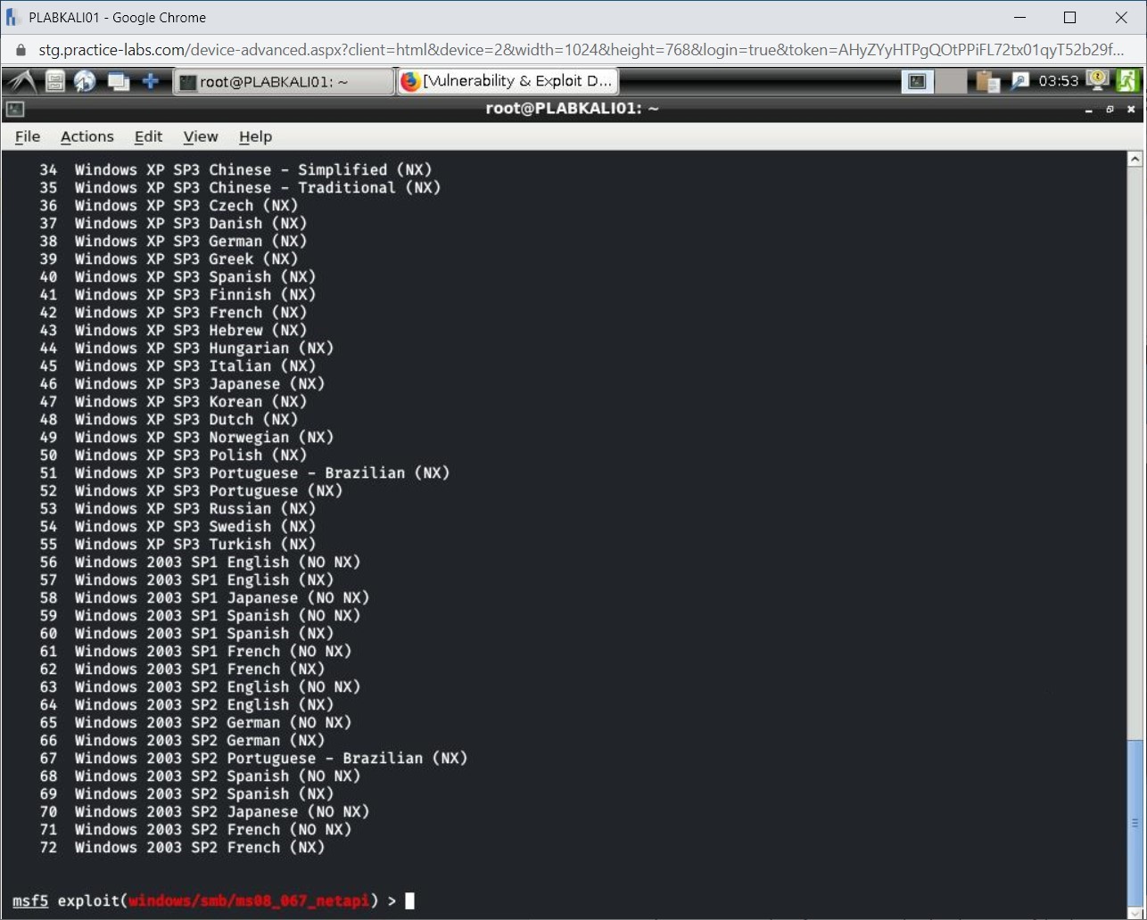 Figure 2.14 Screenshot of PLABKALI01