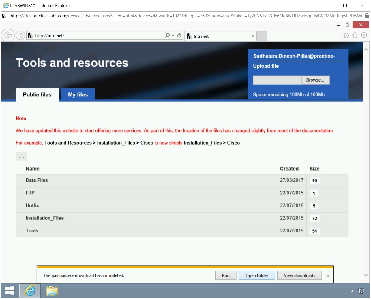 Figure 4.10 Screenshot of PLABWIN810