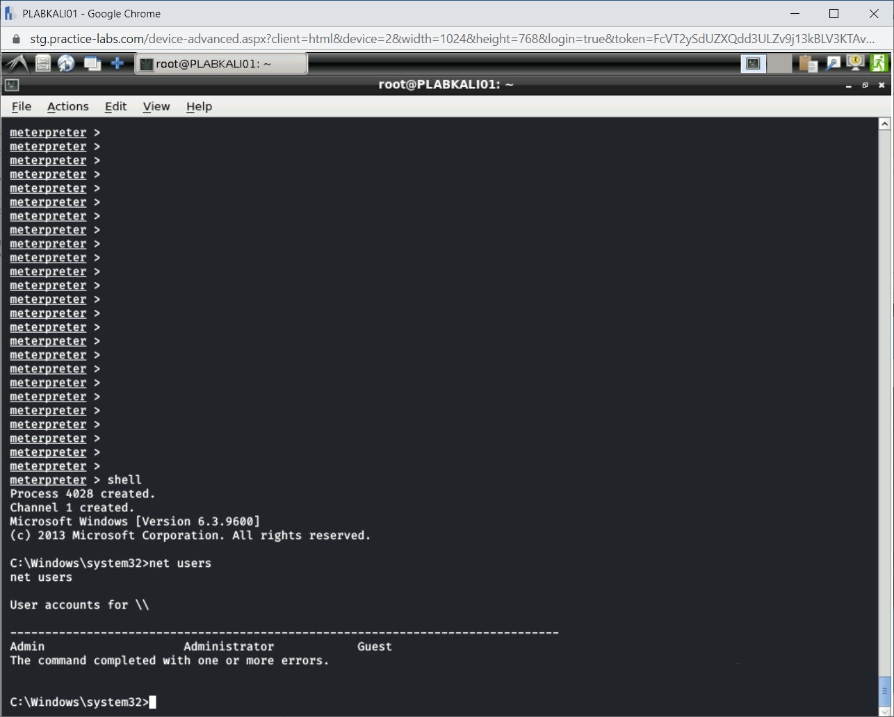 Figure 4.30 Screenshot of PLABKALI01