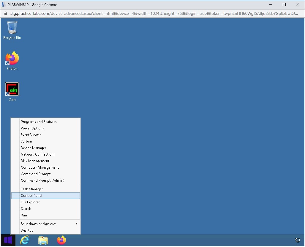 Figure 1.1 Screenshot of PLABWIN810