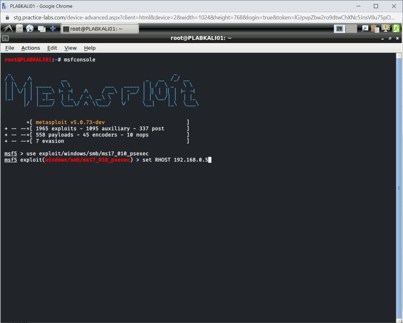 Figure 1.35 Screenshot of PLABKALI01
