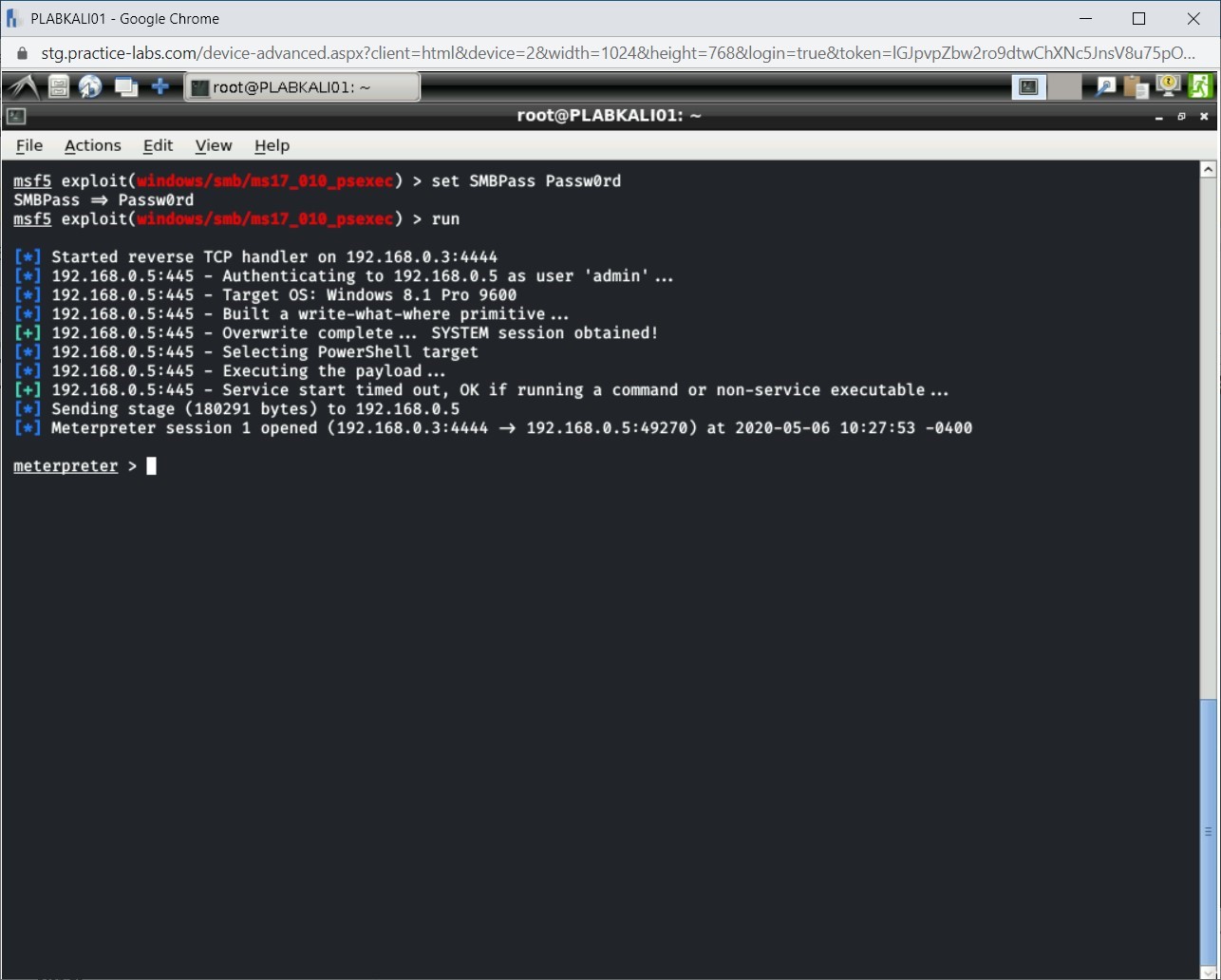 Figure 1.39 Screenshot of PLABKALI01