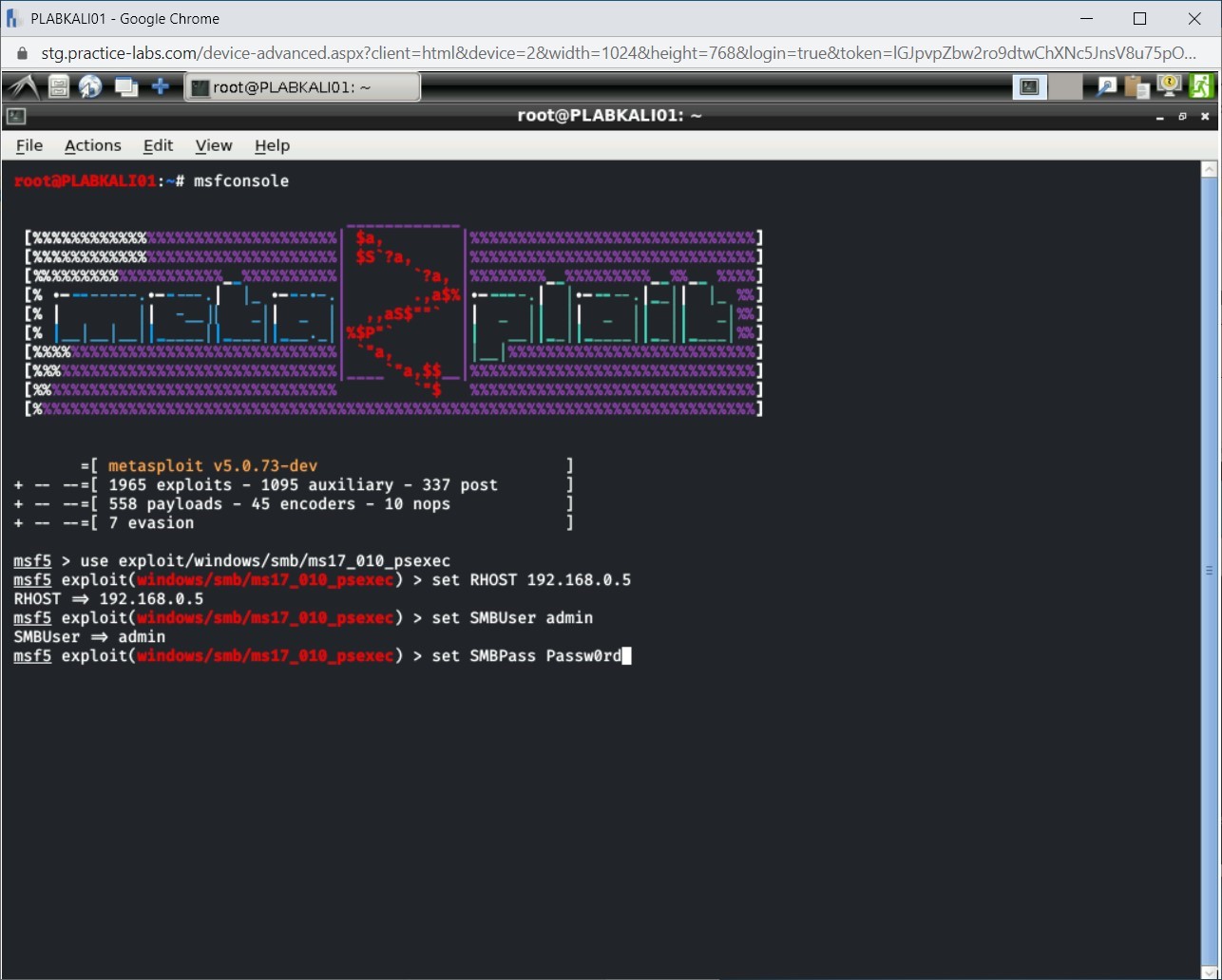 Figure 1.14 Screenshot of PLABKALI01