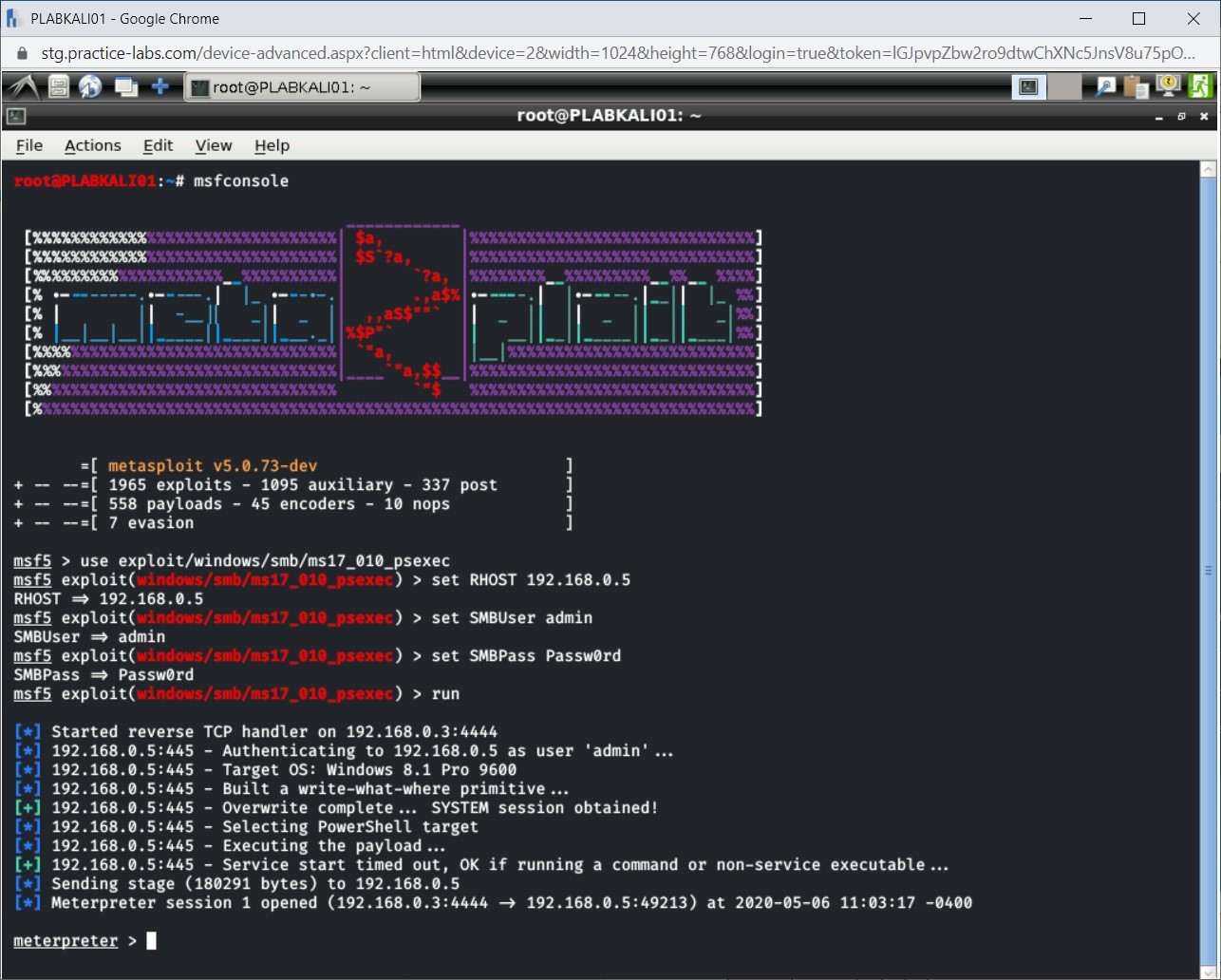 Figure 1.16 Screenshot of PLABKALI01