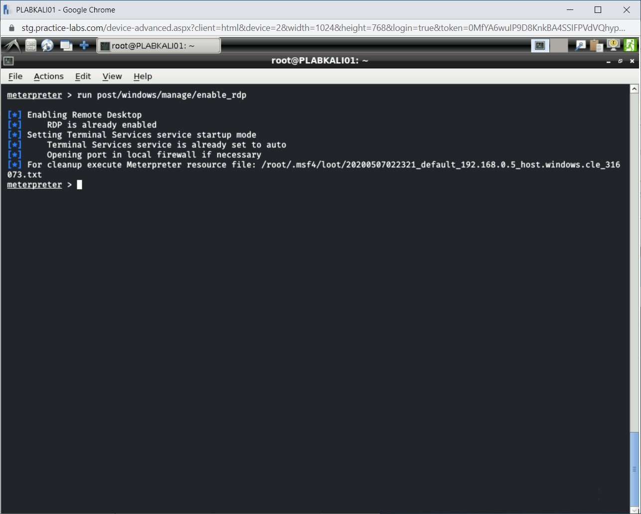 Figure 1.42 Screenshot of PLABKALI01