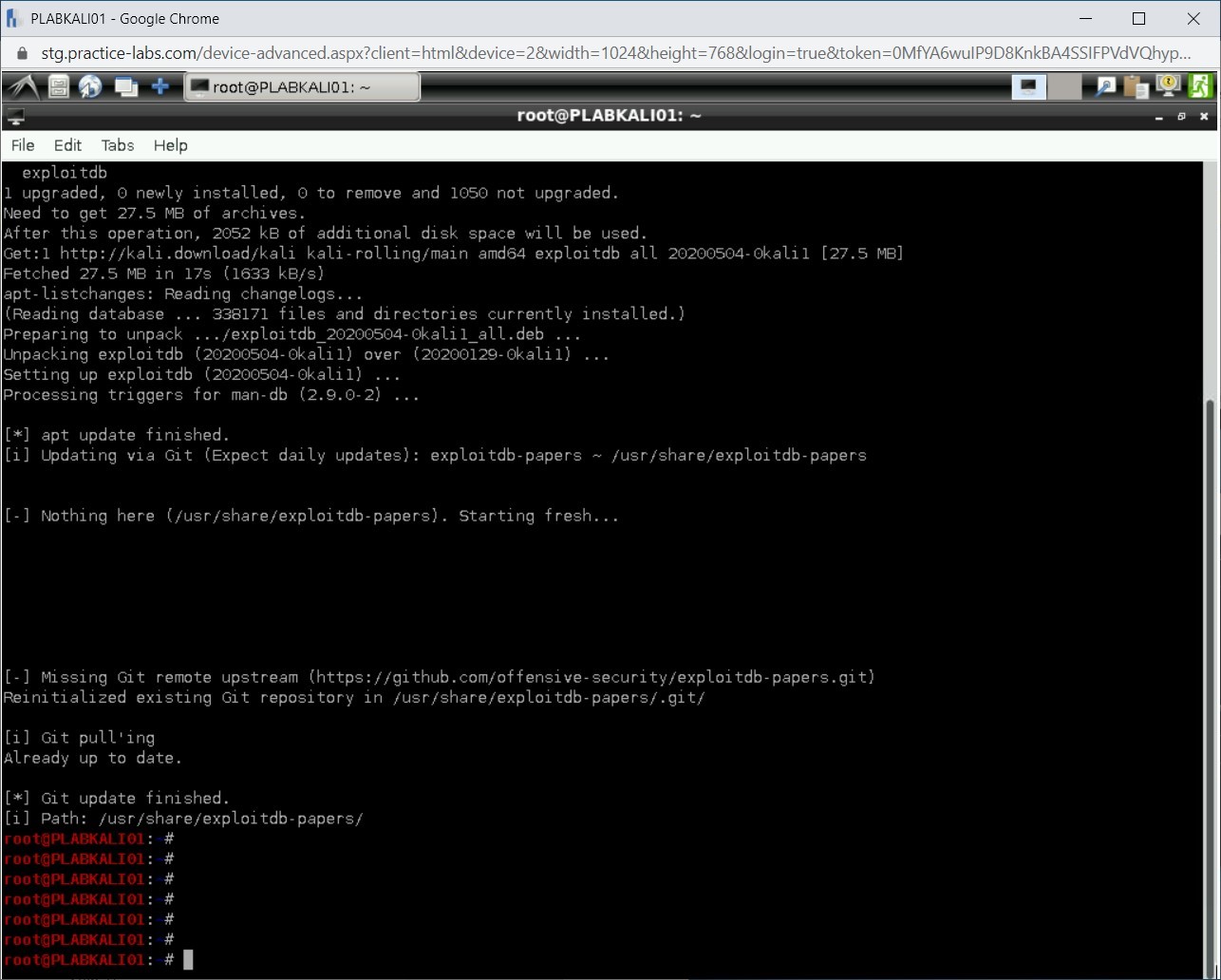 Figure 1.62 Screenshot of PLABKALI01