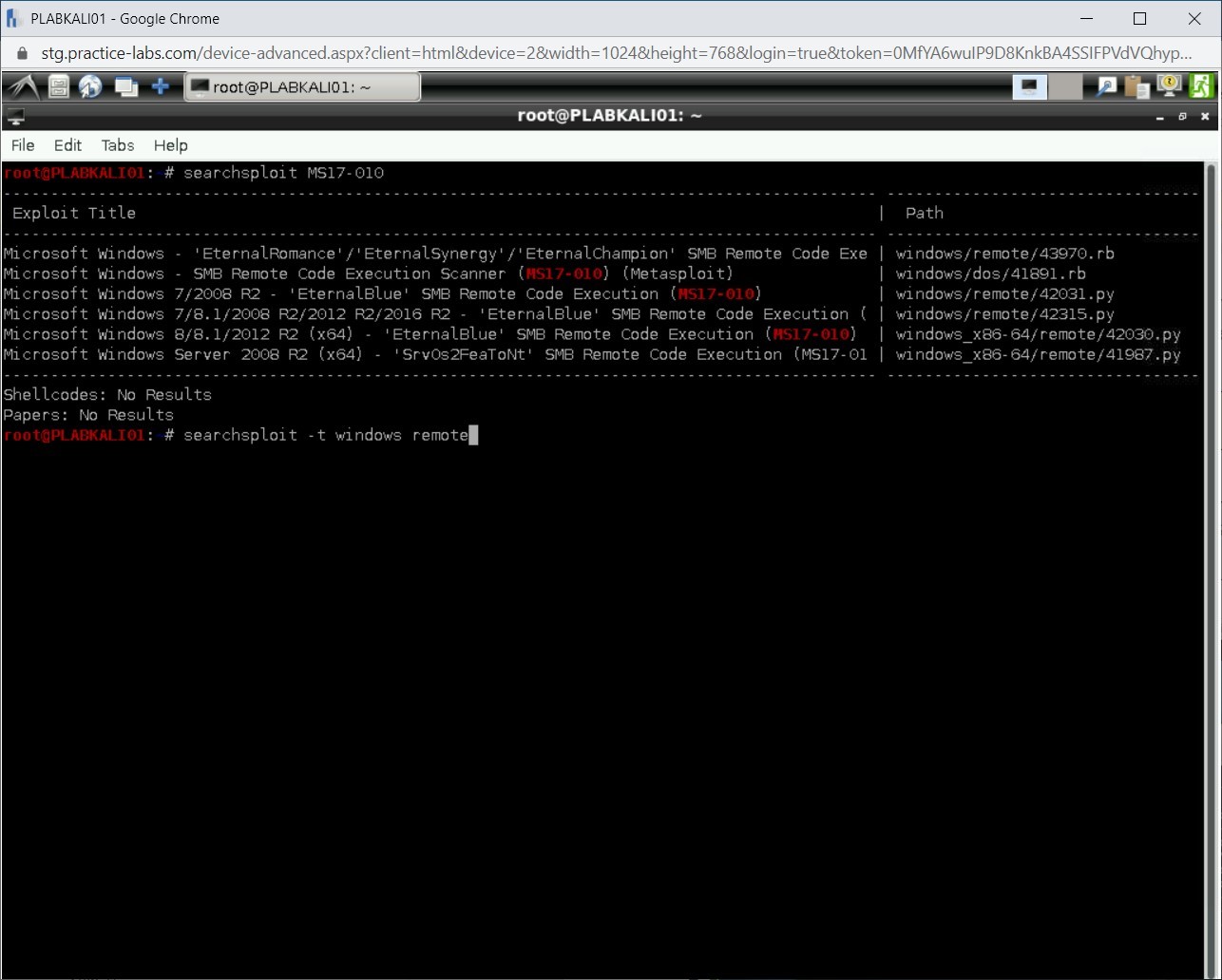Figure 1.65 Screenshot of PLABKALI01
