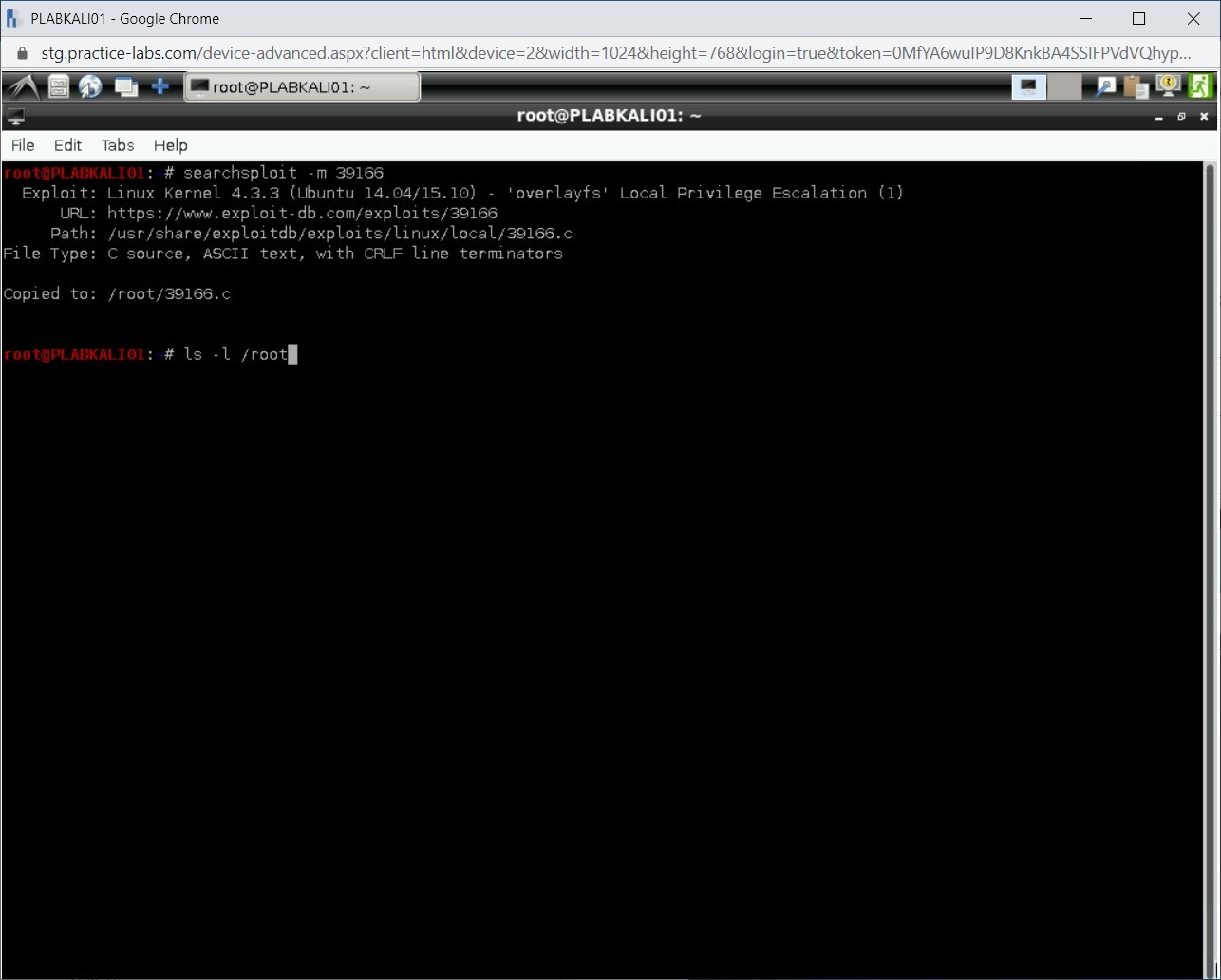 Figure 1.69 Screenshot of PLABKALI01