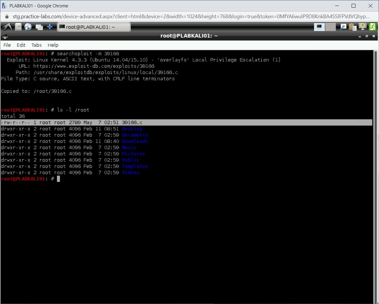 Figure 1.70 Screenshot of PLABKALI01