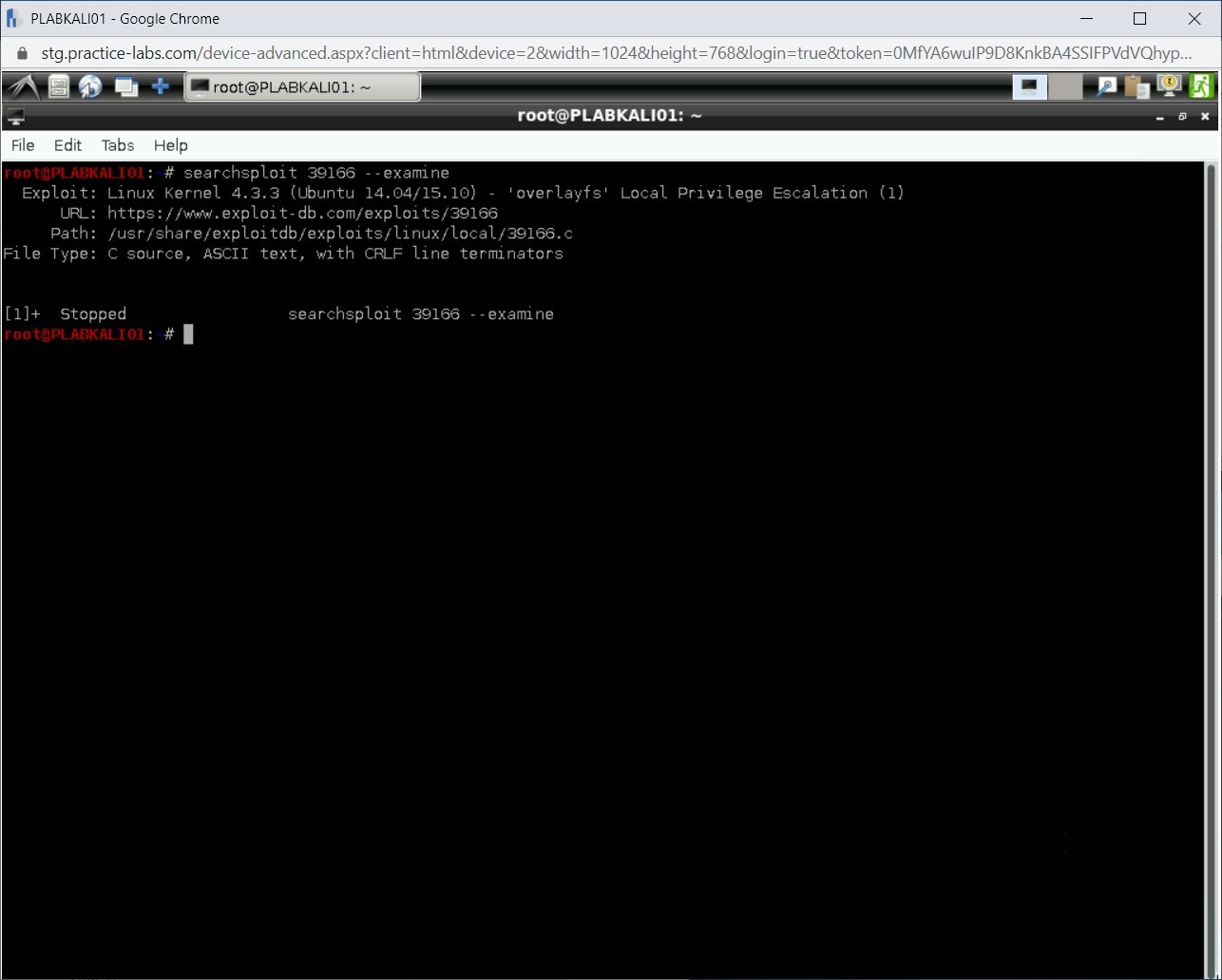 Figure 1.73 Screenshot of PLABKALI01