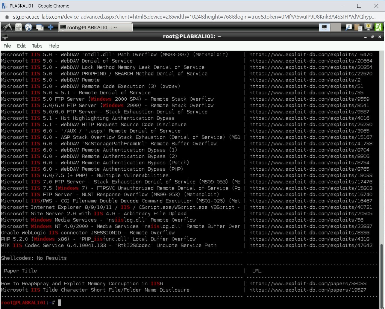 Figure 1.75 Screenshot of PLABKALI01