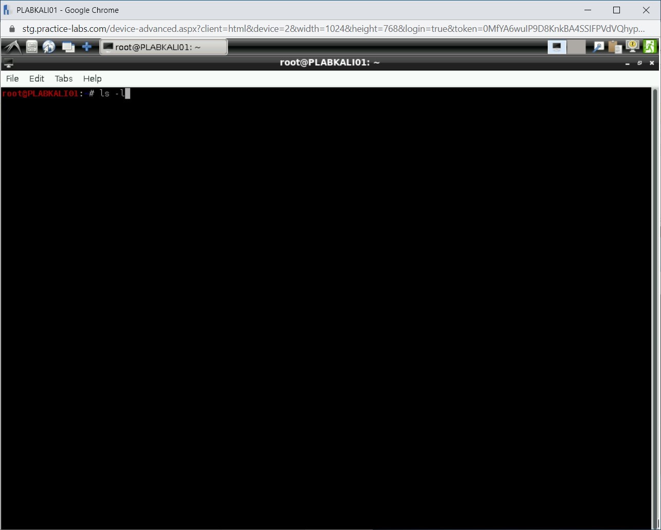 Figure 1.82 Screenshot of PLABKALI01