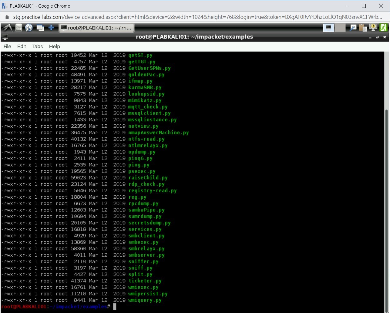 Figure 1.89 Screenshot of PLABKALI01