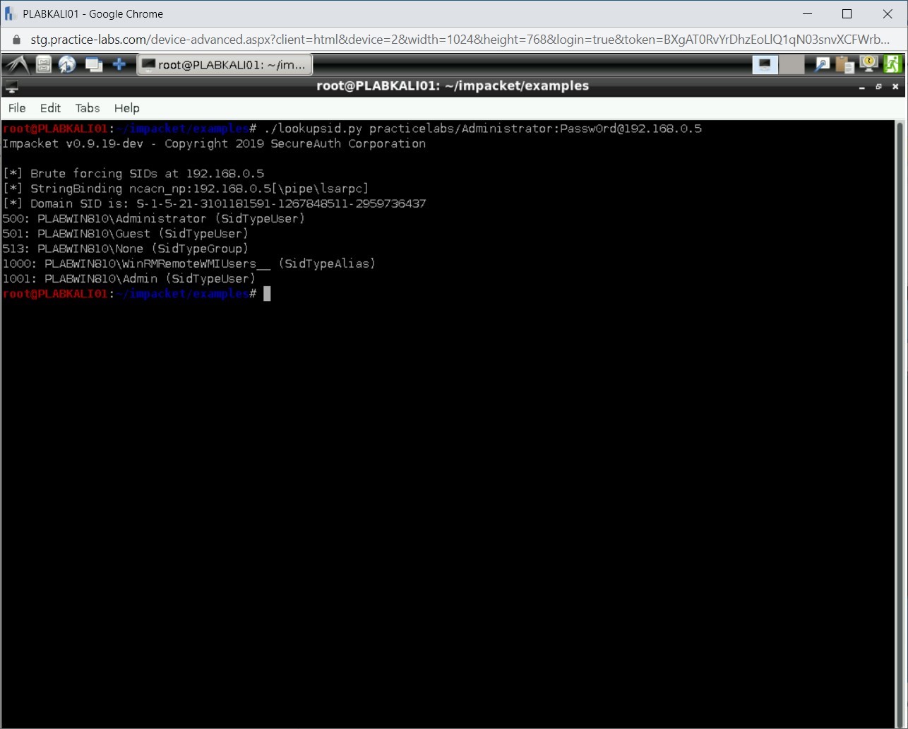 Figure 1.98 Screenshot of PLABKALI01