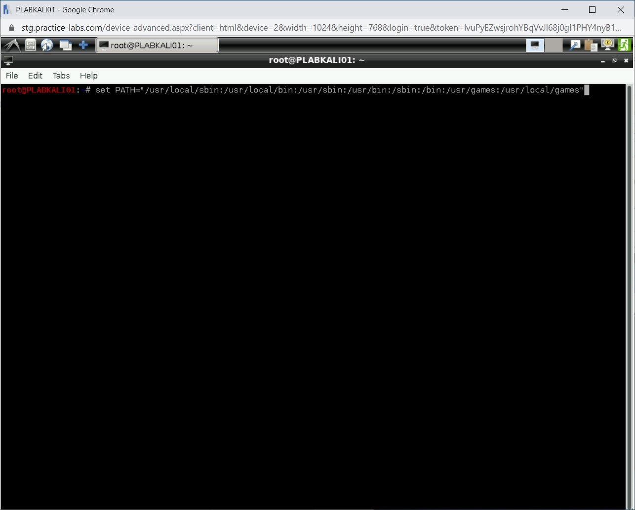 Figure 1.34 Screenshot of PLABKALI01