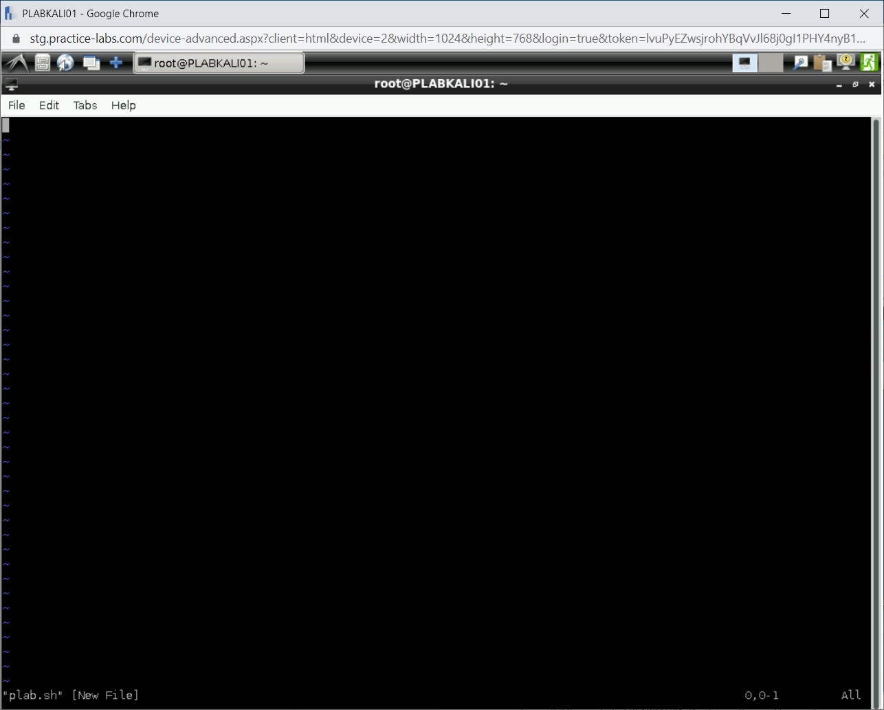 Figure 2.2 Screenshot of PLABKALI01