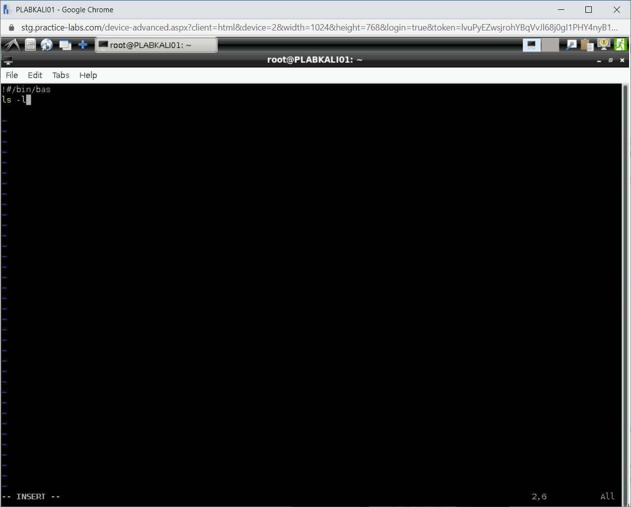 Figure 2.5 Screenshot of PLABKALI01
