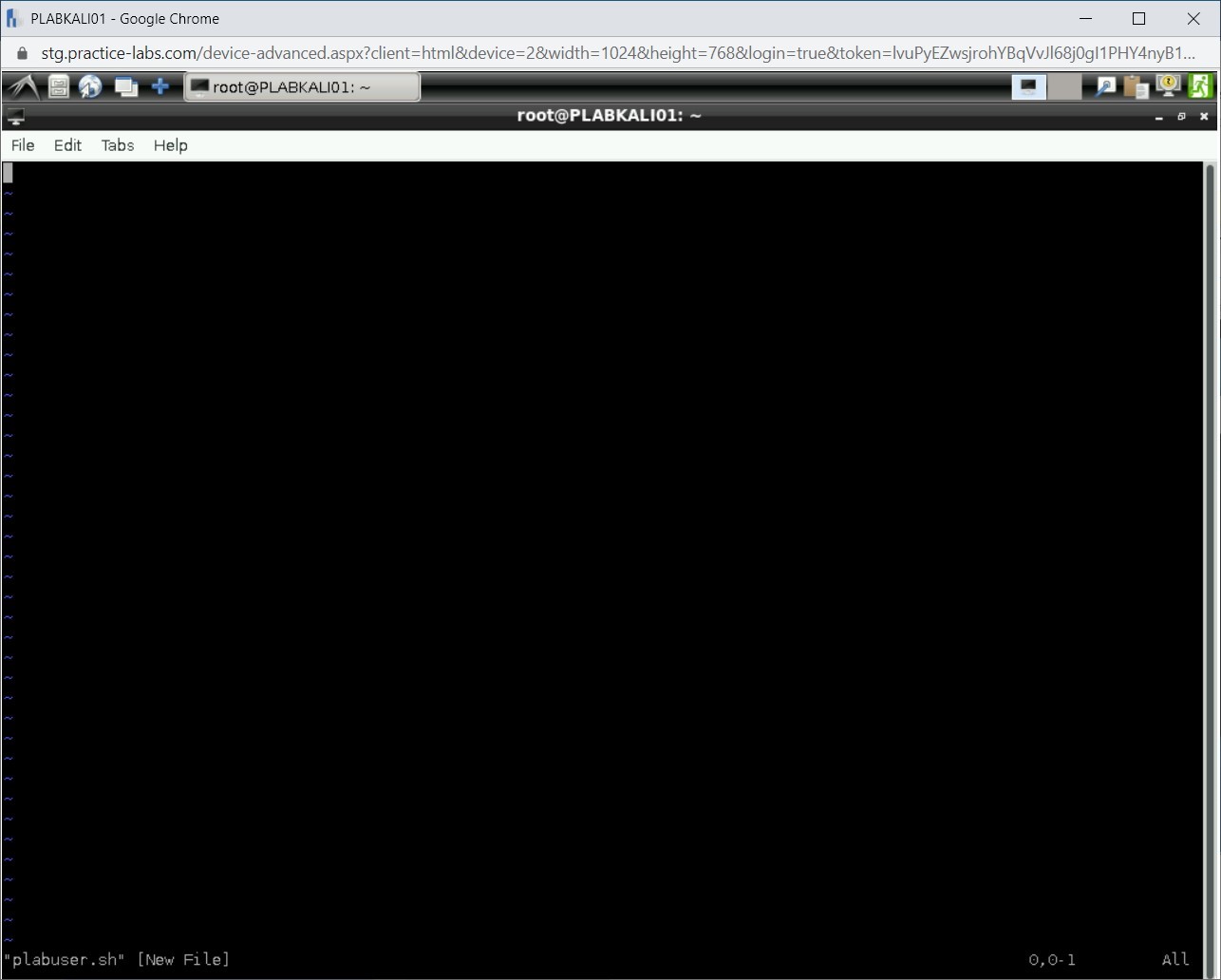 Figure 2.19 Screenshot of PLABKALI01