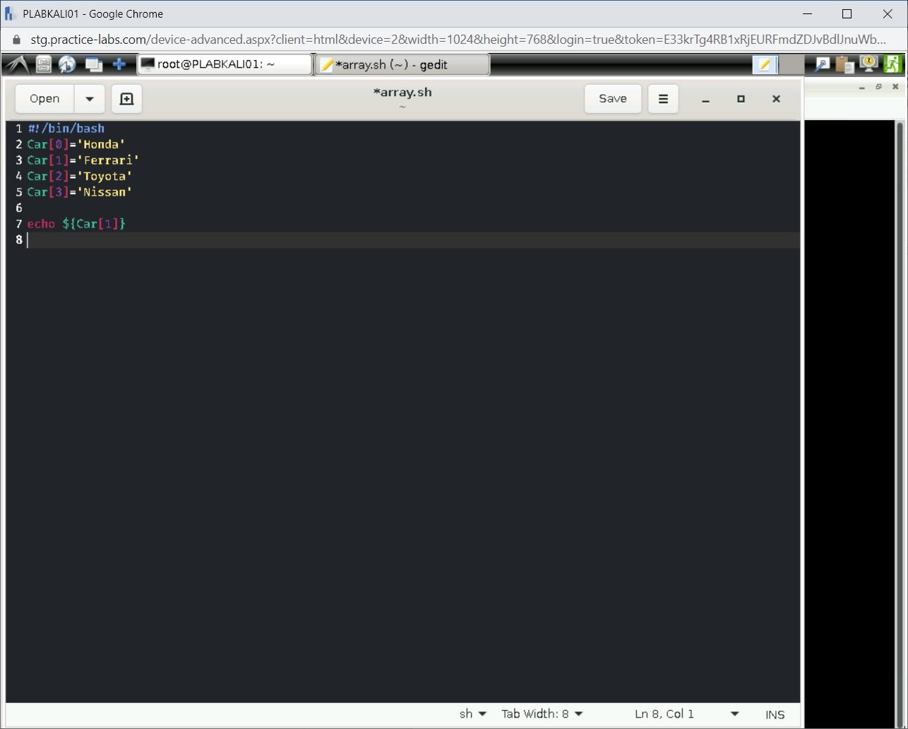 Figure 3.8 Screenshot of PLABKALI01